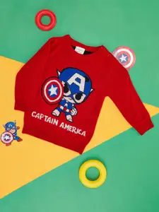 Pantaloons Baby Infants Boys Captain America Printed Cotton Pullover