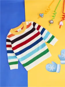 Pantaloons Baby Boys Striped Cotton Pullover
