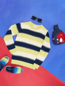 Pantaloons Junior Boys Striped Acrylic Pullover