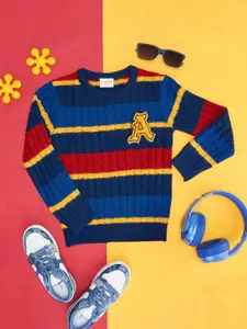 Pantaloons Junior Boys Striped Acrylic Pullover