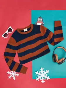 Pantaloons Junior Boys Striped Acrylic Pullover