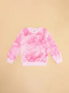 Pantaloons Junior Girls Self Design Pullover Sweatshirt