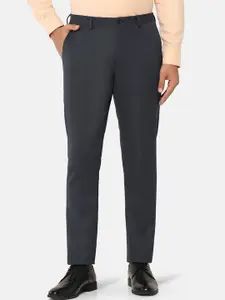 Blackberrys Men B-95 Slim Fit Easy Wash Mid Rise Formal Trousers