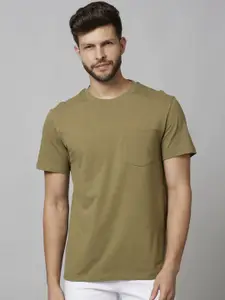 Celio Round Neck Relaxed Fit Knitted Cotton T-Shirt