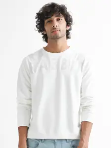 RARE RABBIT Men Oren Typography Printed Sweatshirt