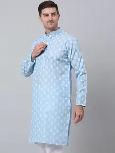 Jompers Ethnic Motifs Printed Mandarin Collar Kurta