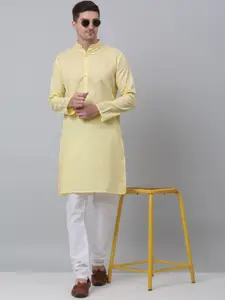 Jompers Ethnic Motifs Printed Mandarin Collar Kurta