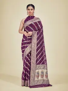 MONJOLIKA FASHION Woven Design Zari Cotton Blend Saree