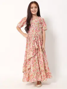 Readiprint Girls Floral Printed Ready to Wear Lehenga Choli