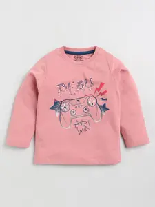 Ginie Typography Printed Round Neck Cotton Regular T-shirts