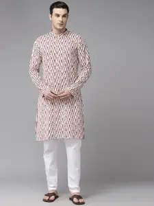 See Designs Geometric Printed Pure Cotton Straight Kurta