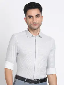 Turtle Micro Ditsy Printed Modern Slim Fit Cotton Formal Shirt