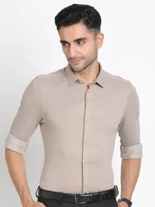 Turtle Modern Slim Fit Micro Ditsy Printed Cotton Formal Shirt