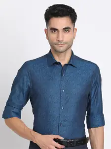 Turtle Premium Slim Fit Abstract Printed Pure Cotton Formal Shirt