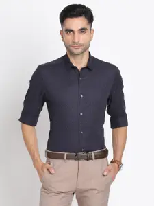 Turtle Modern Slim Fit Micro Ditsy Printed Pure Cotton Formal Shirt