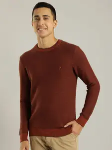 Indian Terrain Round Neck Pure Cotton Pullover Sweaters