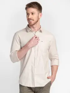 MOZZO Classic Regular Fit Spread Collar Cotton Casual Shirt