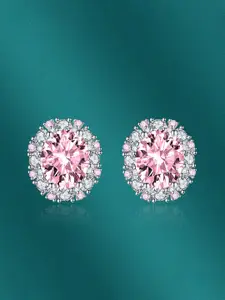 Designs & You Silver-Plated Cubic Zirconia Contemporary Studs Earrings