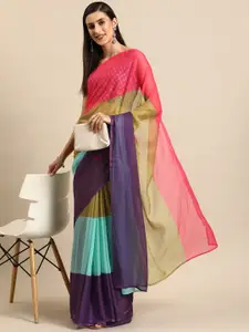 Ahalyaa Colourblocked Ready To Wear Saree