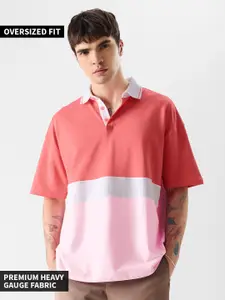 The Souled Store Colourblocked Polo Collar Cotton Regular T-shirt