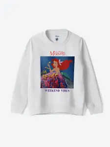 YK Disney Girls Disney Princess Printed Pure Cotton Pullover