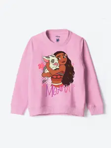 YK Disney Girls Disney Princess Printed Pure Cotton Pullover