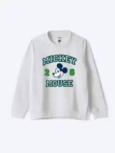 YK Disney Boys Mickey Mouse Printed Pure Cotton Pullover