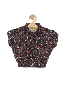 Lil Lollipop Floral Printed Shirt Style Cotton Top