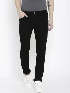 FEVER Men Black Slim Fit Mid-Rise Clean Look Stretchable Jeans