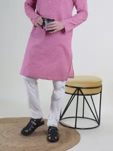 FAUSTO Men Textured Leather Fisherman Sandals