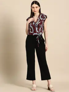 WoowZerz Women Printed Top with Trousers
