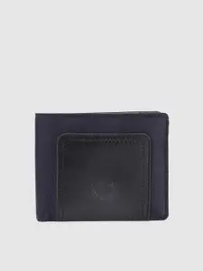 Allen Solly Men Colourblocked Applique Leather Two Fold Wallet