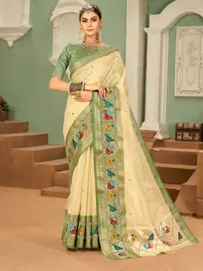 RAJGRANTH Woven Design Zari Silk Cotton Patola Saree
