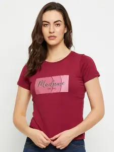 Madame Brand Logo Printed Pure Cotton T-shirt