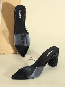 RINDAS Printed Block Heels