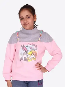 CUTECUMBER Girls Graphic Printed Pullover