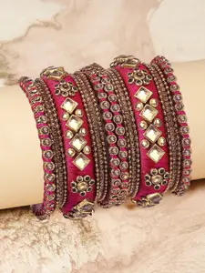 OOMPH Set Of 18 Studded Chuda Bangles