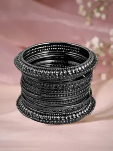 OOMPH Set Of 16 Oxidised Bangles