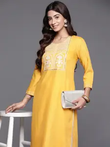 Varanga Women Ethnic Motifs Yoke Design Sequinned Kurta