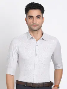 Turtle Modern Slim Fit Micro Disty Printed Cotton Formal Shirt