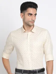 Turtle Modern Slim Fit Micro Disty Printed Pure Cotton Formal Shirt
