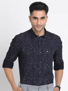 Turtle Relaxed Slim Fit Micro Ditsy Printed Pure Cotton Casual Shirt