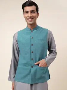 Fabindia Mandarin Collar Pure Cotton Nehru Jacket
