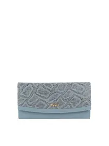 Mochi Women Animal Textured Zip Detail Two Fold Wallet