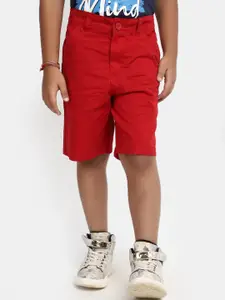 V-Mart Boys Twill Weave Mid Rise Cotton Shorts