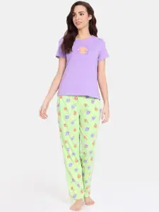 Zivame Graphic Printed Pure Cotton Night Suit