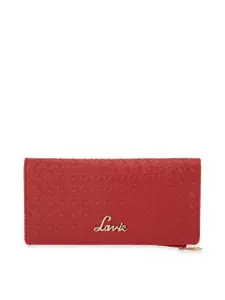 Lavie Women Geometric Textured Two Fold Wallet