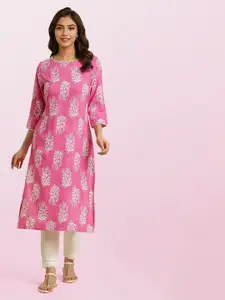 W Women Floral Printed Straight Kurta