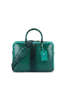 Da Milano Women Textured Leather Laptop Bag