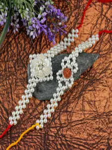 UNIVERSITY TRENDZ Set Of 2 Rudraksha Pearls Wraparound Bracelet